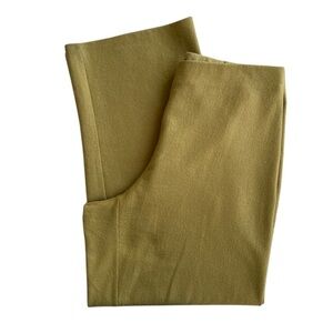 Eileen Fisher Boiled Wool Jersey Straight Pant Olive Green Size Medium Petite